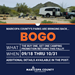 Maricopa County Parks BOGO camping promotion graphic featuring a campsite with a travel trailer and text announcing the buy one, get one camping offer from September 18 through October 31.