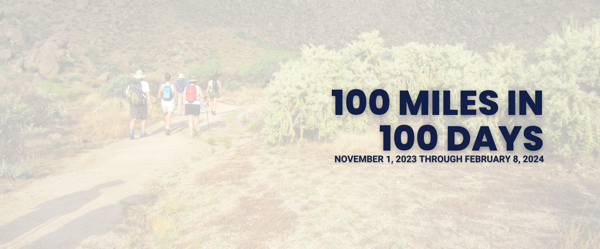 Welcome to the 2024 100 Mile Challenge! To learn more and register, click on banner graphic...
