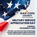 Military Service Appreciation Day - November 11. The day-use entry fee into all Maricopa County regional parks will be waived for active and inactive military personnel.